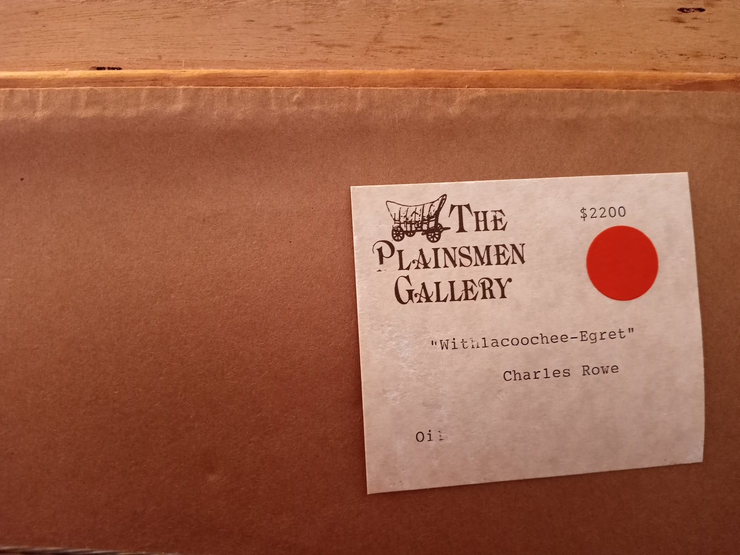 Charles Rowe - Withlacoochee Egret original work Gallery COA