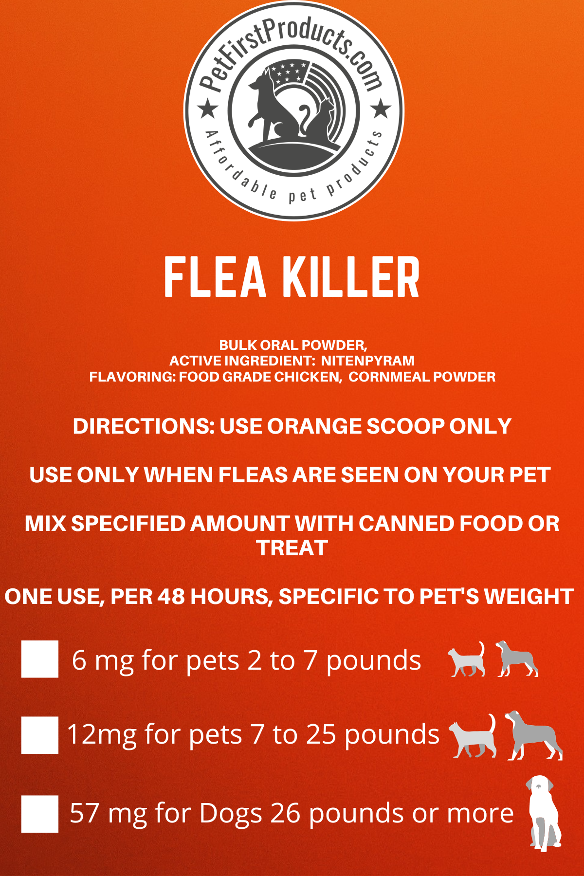 30 Day Flea Killer 2 gram packet