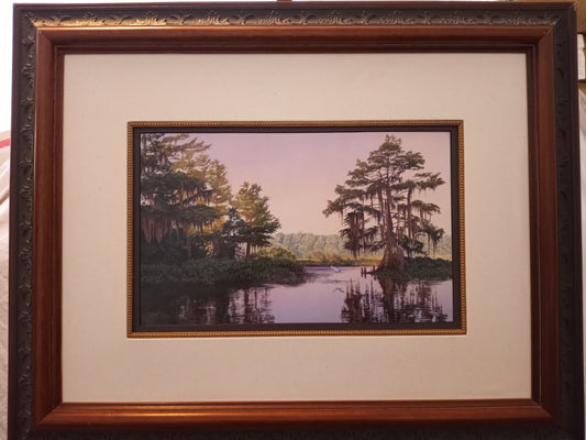 Charles Rowe - Withlacoochee Egret original work Gallery COA