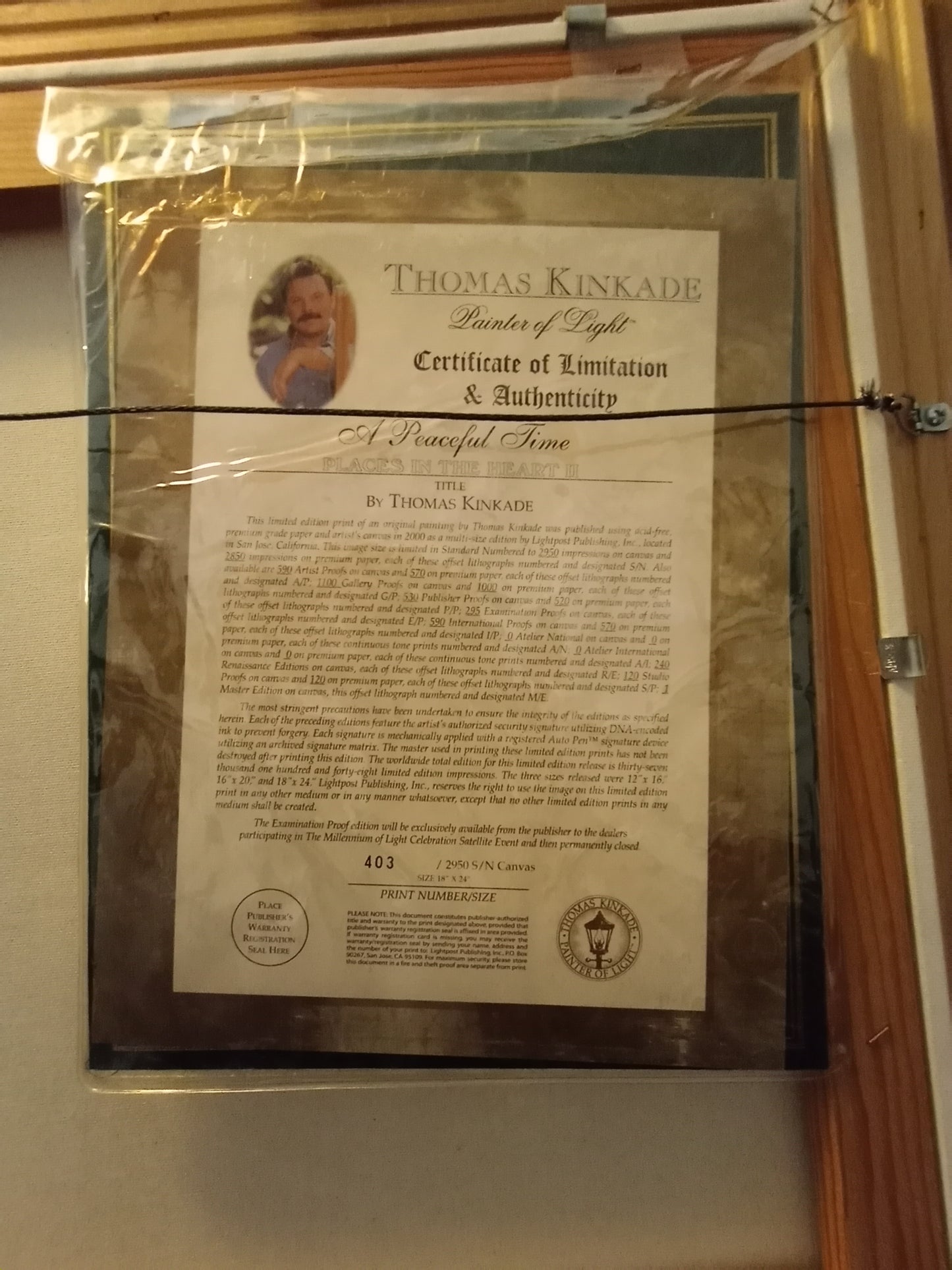 Thomas Kinkade A Peaceful Time